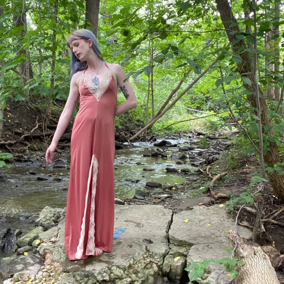 Vintage Maxi Lace Slip Dress - Picture 7 of 9